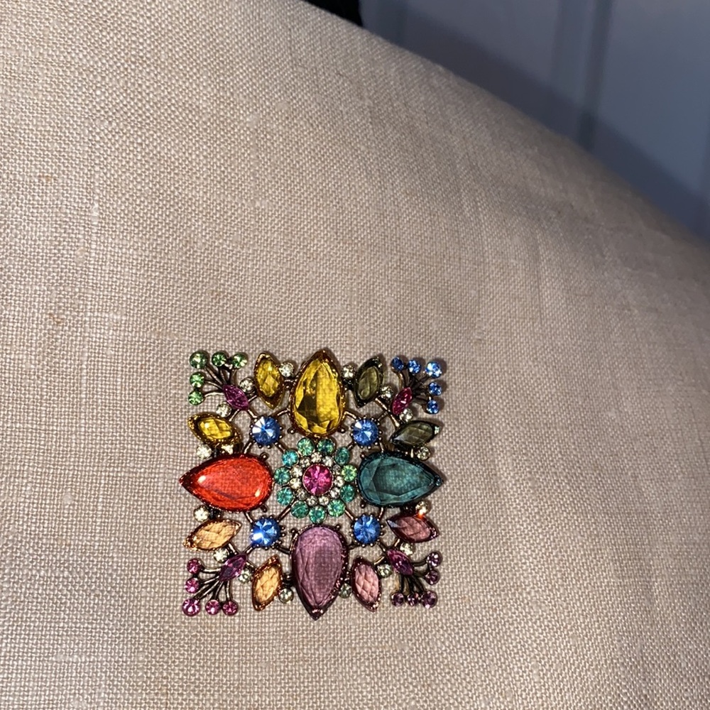 Pretty, colorful vintage pin/pendant - Picture 7 of 9